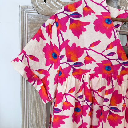 Robe short intégré fleurie en viscose LOUNAE