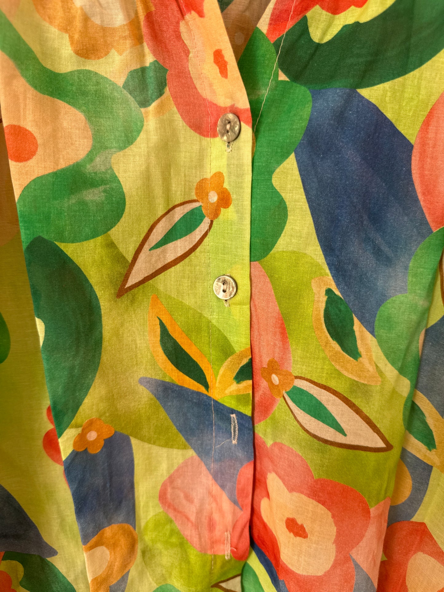 Blouse colorée verte sans manches - Luizacco