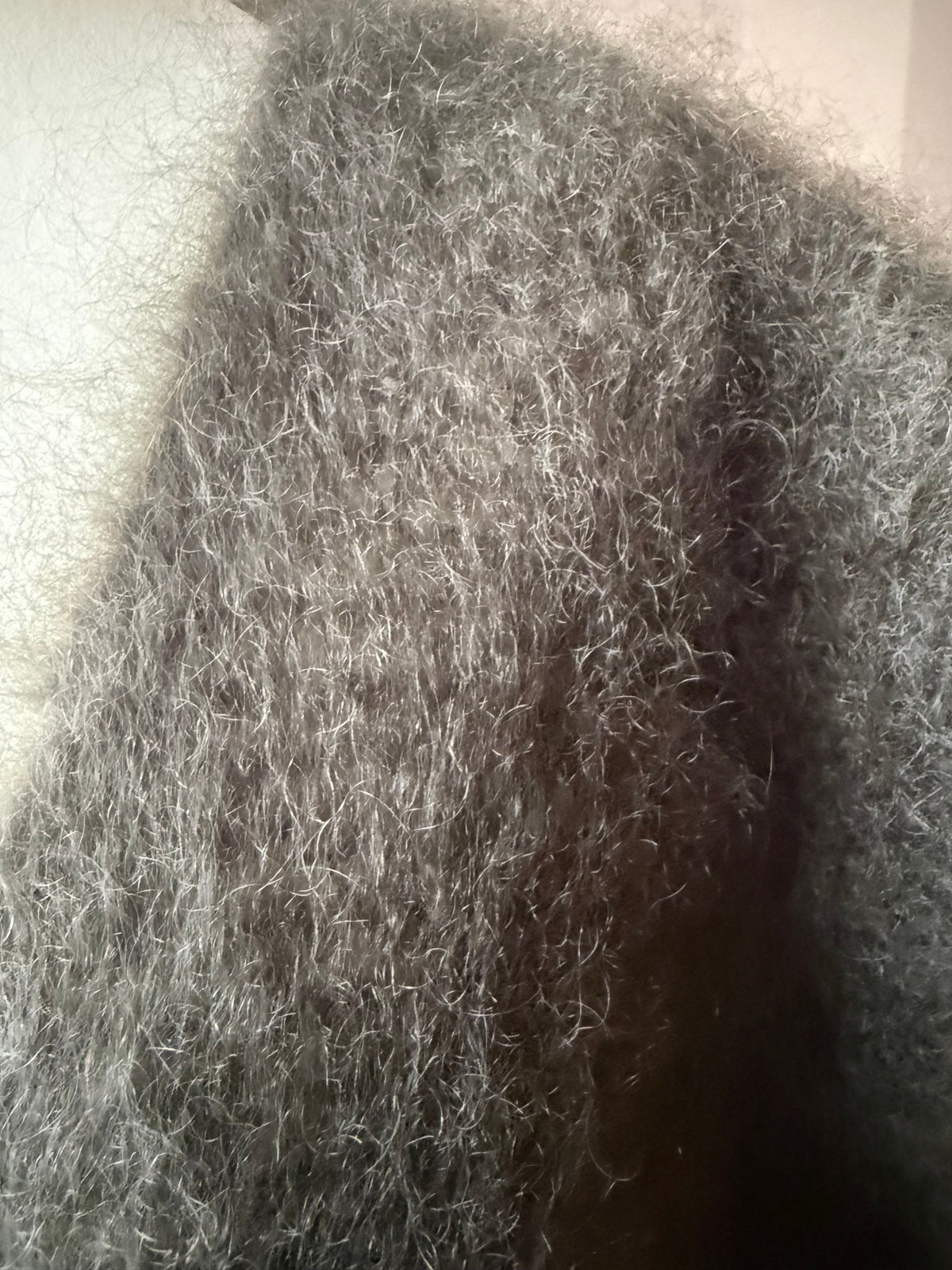 Pull Manches Courtes Kaki Foncé 80% mohair LOUNAE