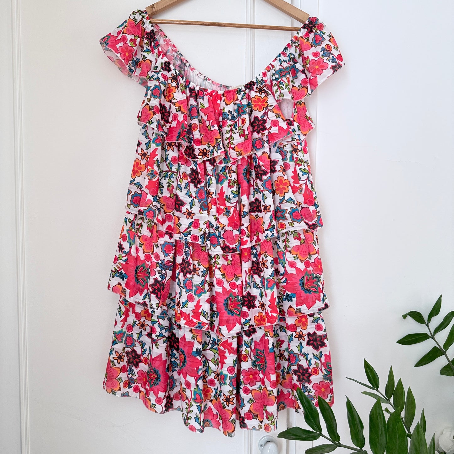 Robe fleurie à volants - April vintage