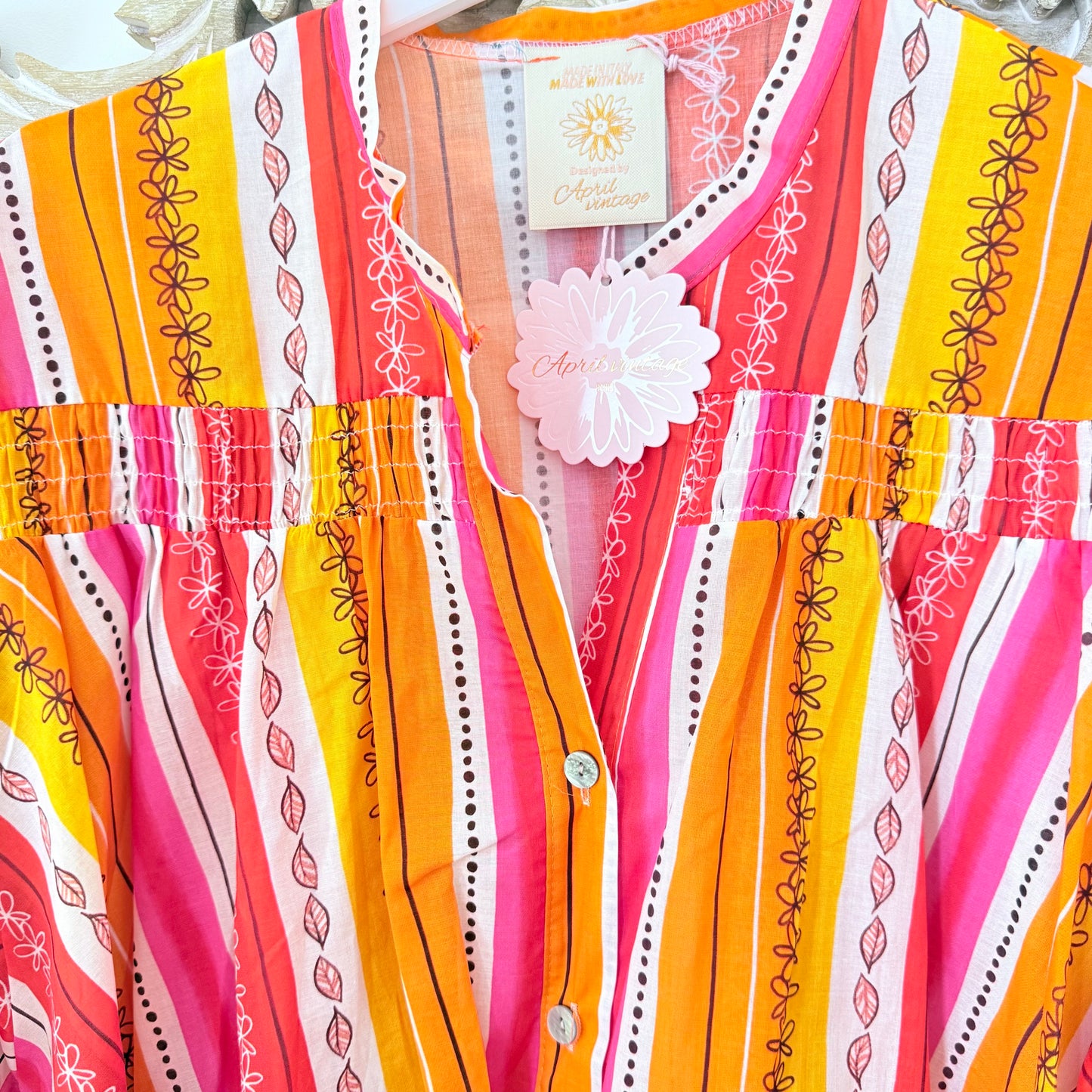 Pink-orange Hemd - April vintage