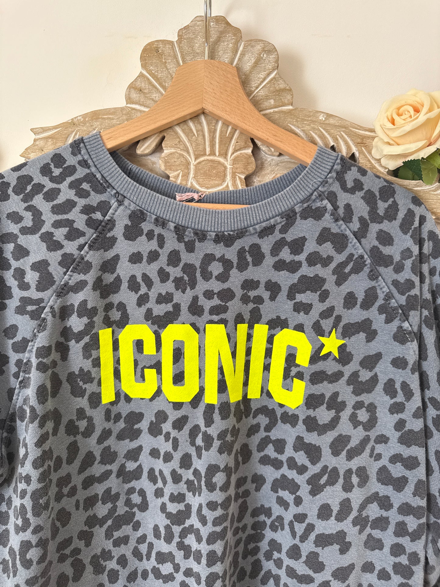 Sweat léopard gris ICONIC - April vintage