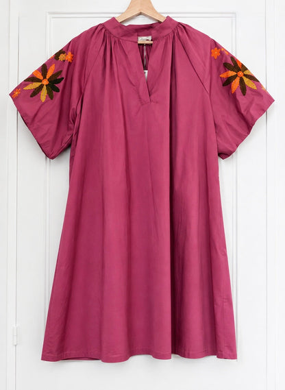 Robe bohème mi-longue terracotta LOUNAE