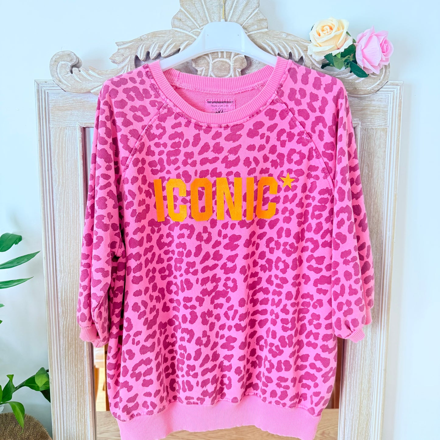 Rosa Leopard-Sweatshirt ICONIC - April Vintage