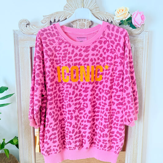 Rosa Leopard-Sweatshirt ICONIC - April Vintage