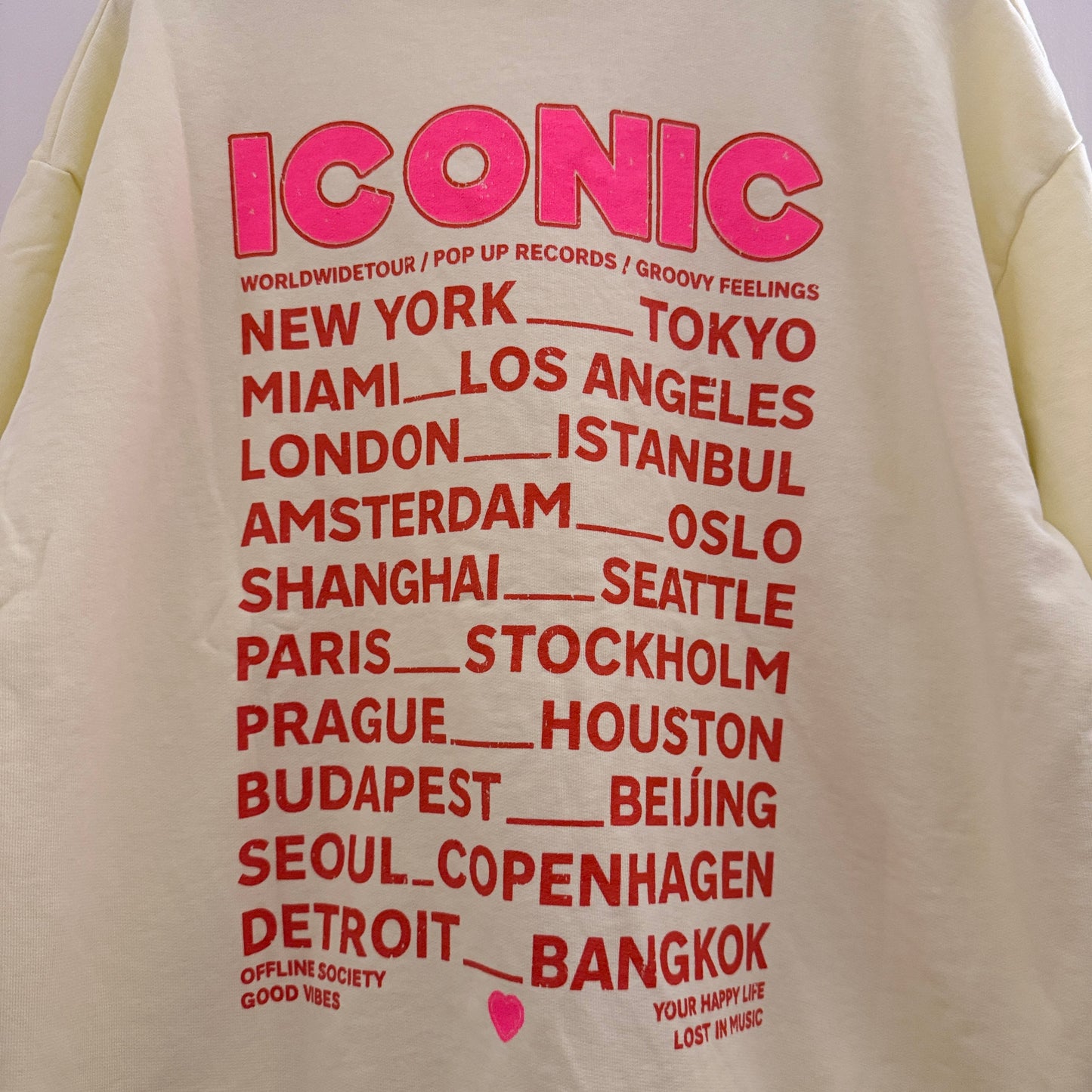 Sweat jaune  manches longues ICONIC