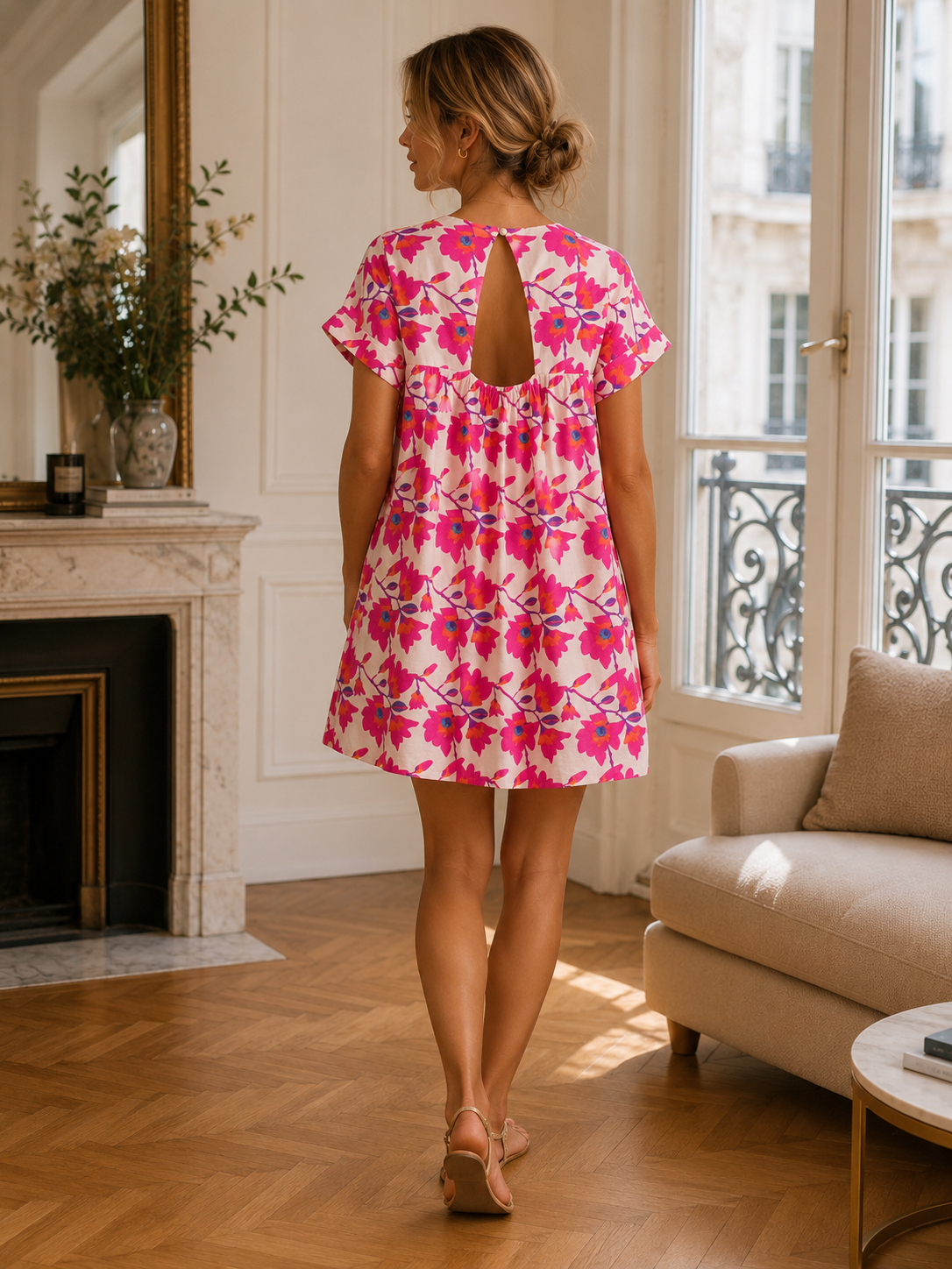 Robe fleurie short intégré LOUNAE