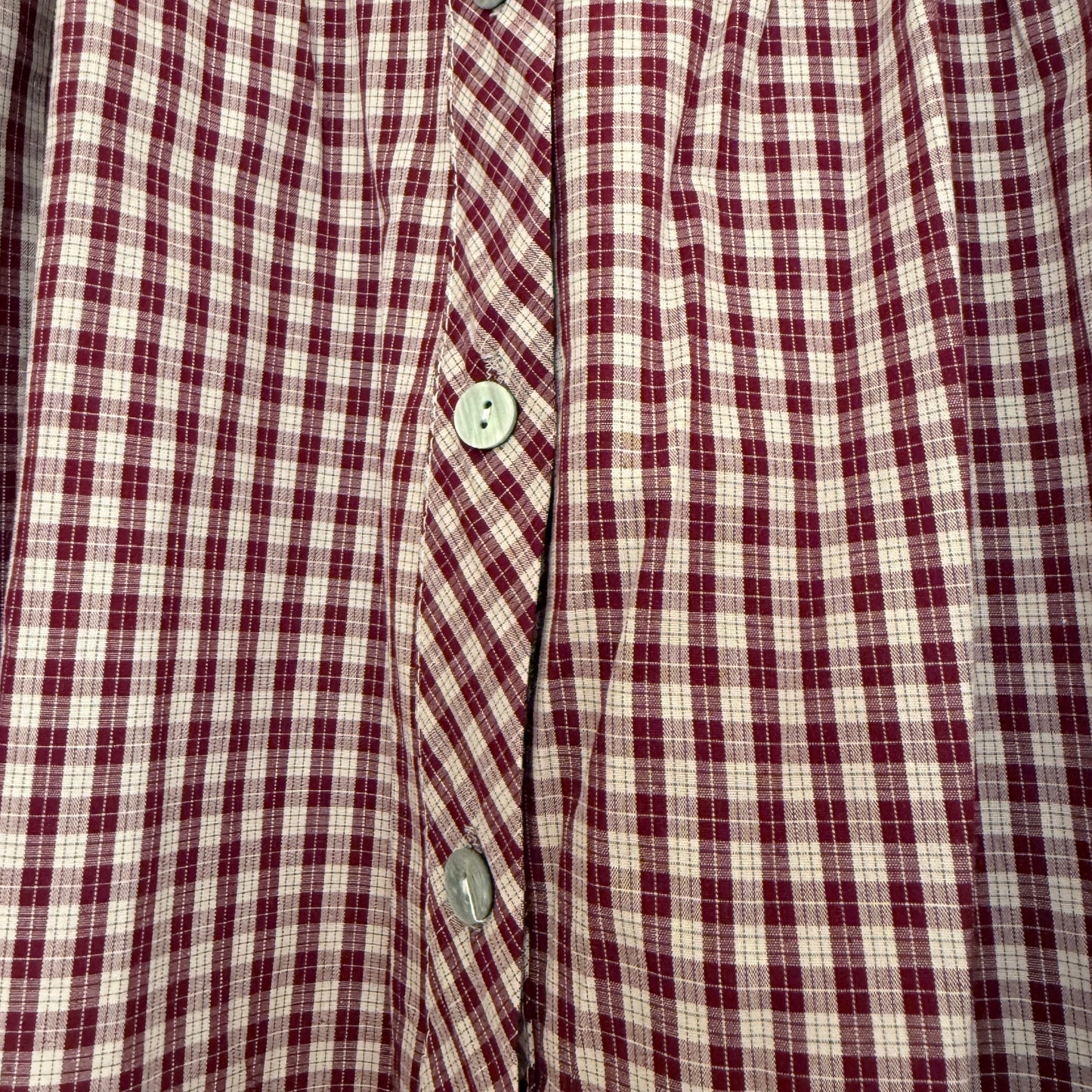 Chemise bordeaux à carreaux en coton LOUNAE
