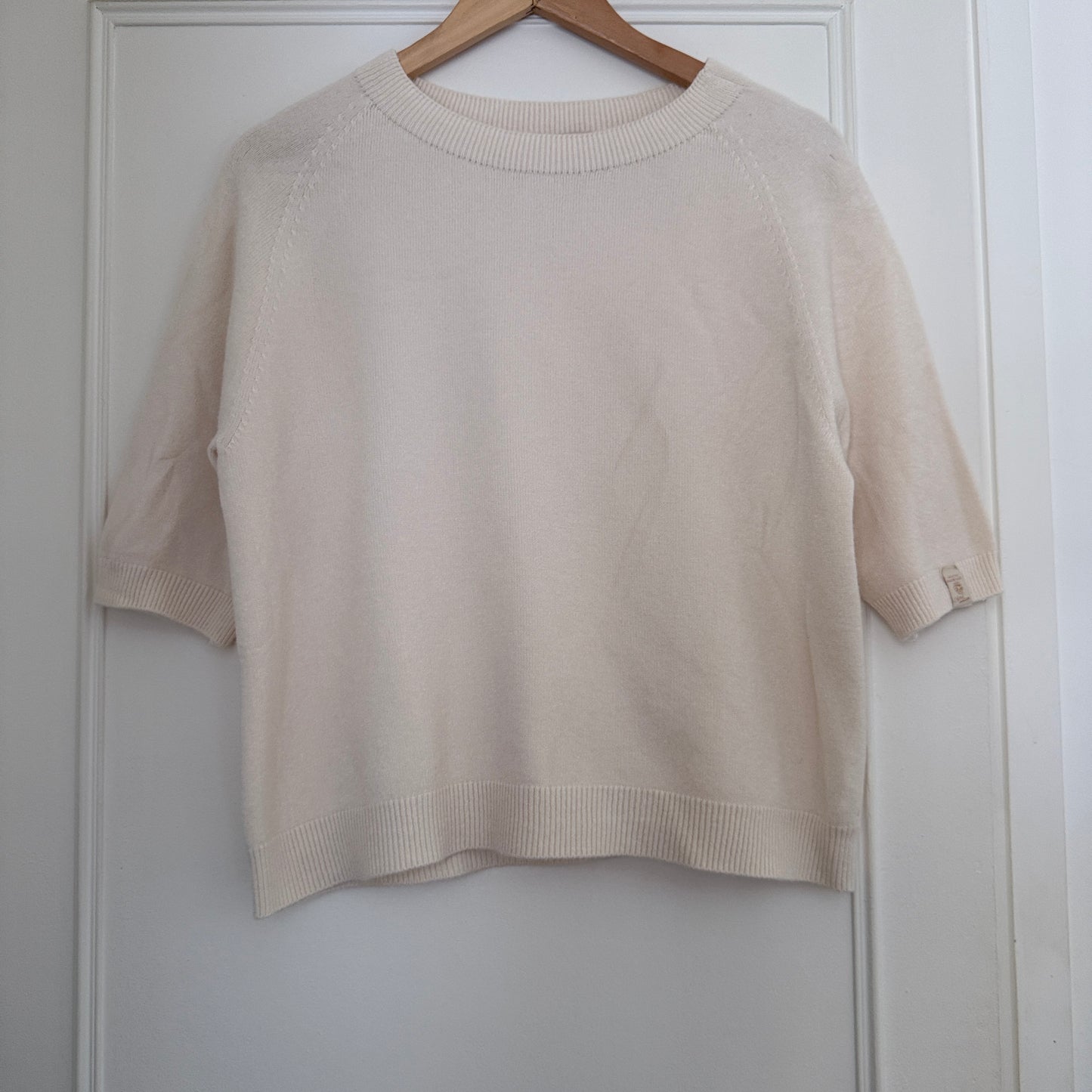 Pull col rond rose manches courtes - Taille unique LOUNAE