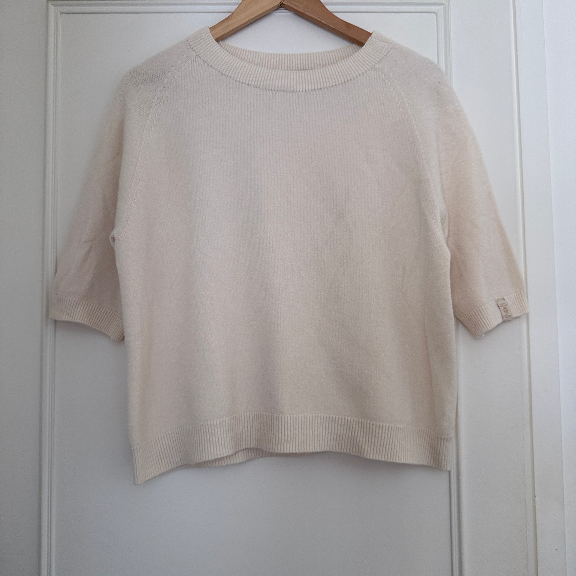 Pull col rond rose manches courtes - Taille unique LOUNAE