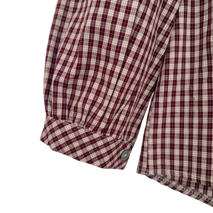 Chemise bordeaux à carreaux en coton LOUNAE