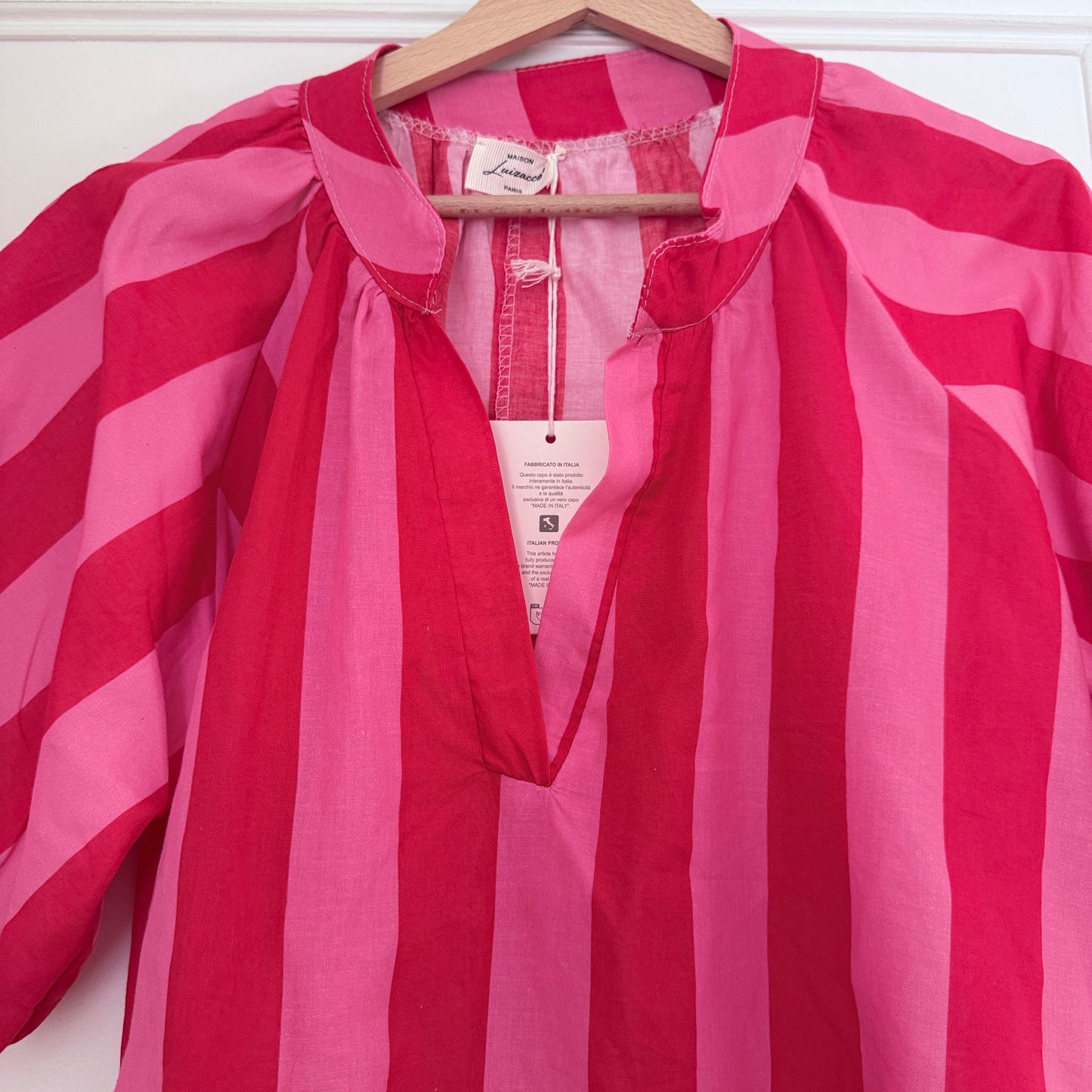 Blouse rose et fuschia en coton LOUNAE
