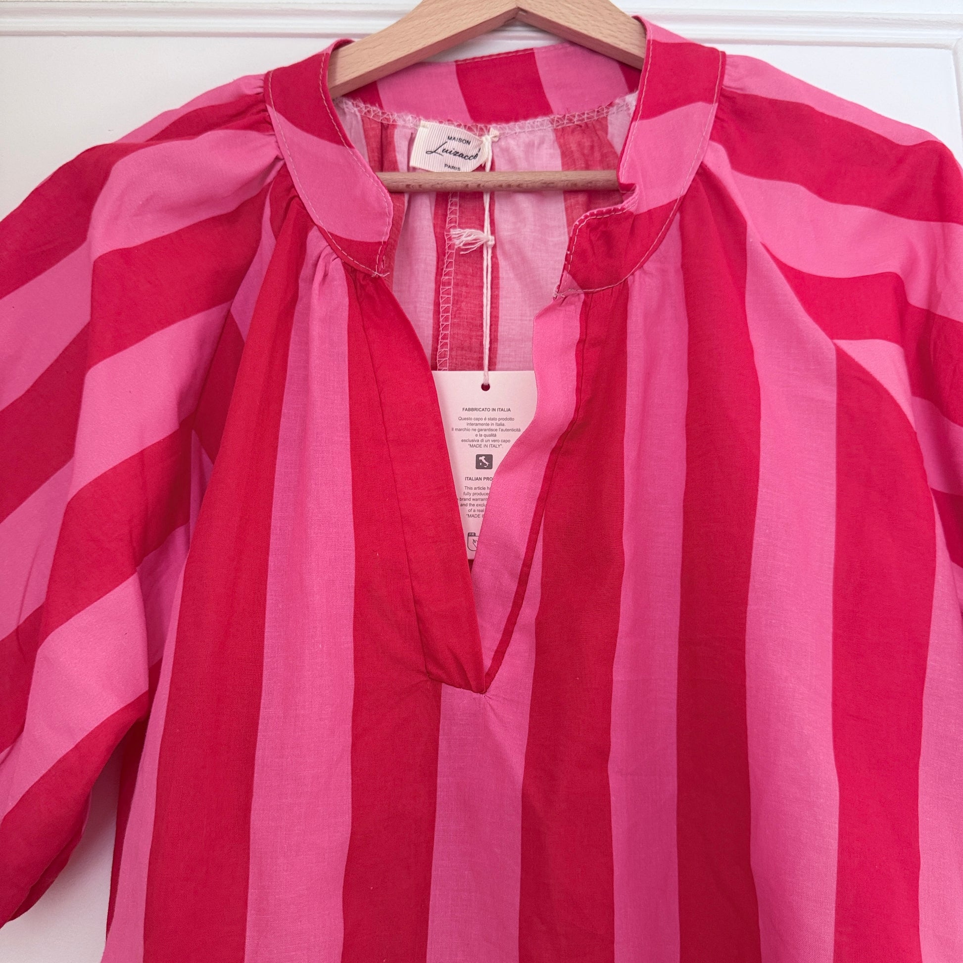 Blouse rose et fuschia en coton LOUNAE