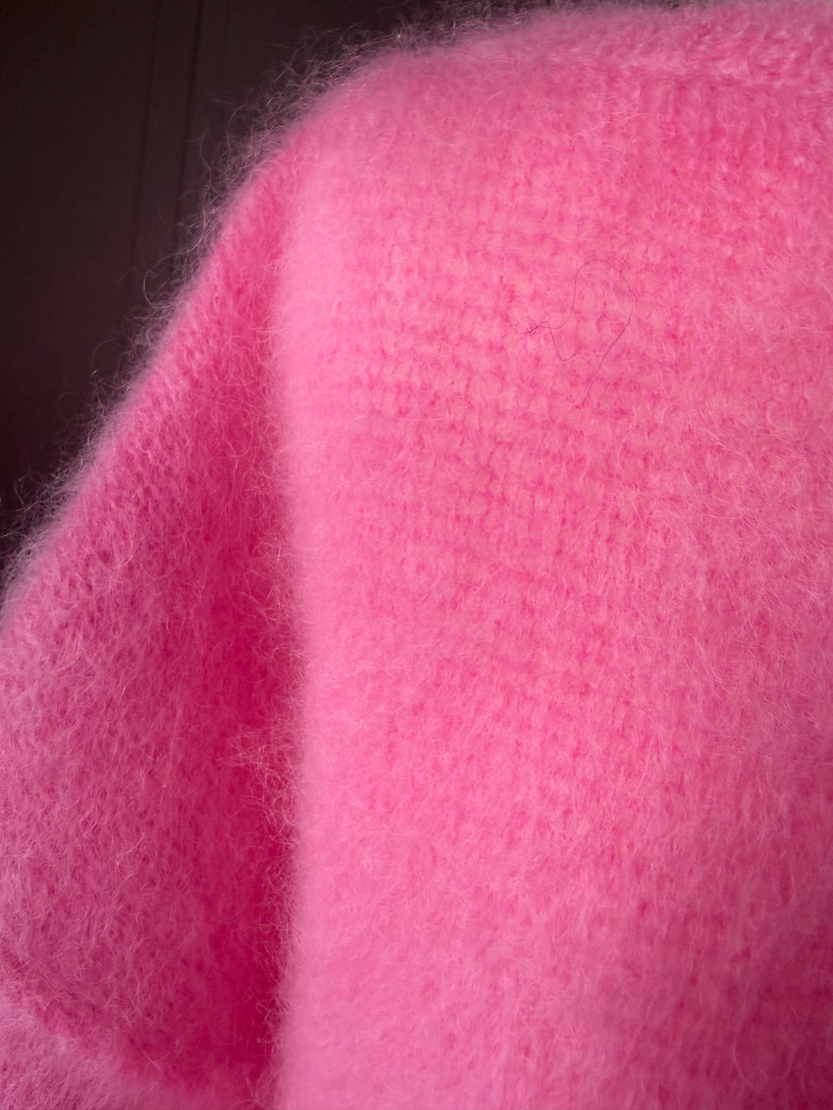 Pull Manches Courtes Rose 80% Kid- Mohair - Made in Italy LOUNAE