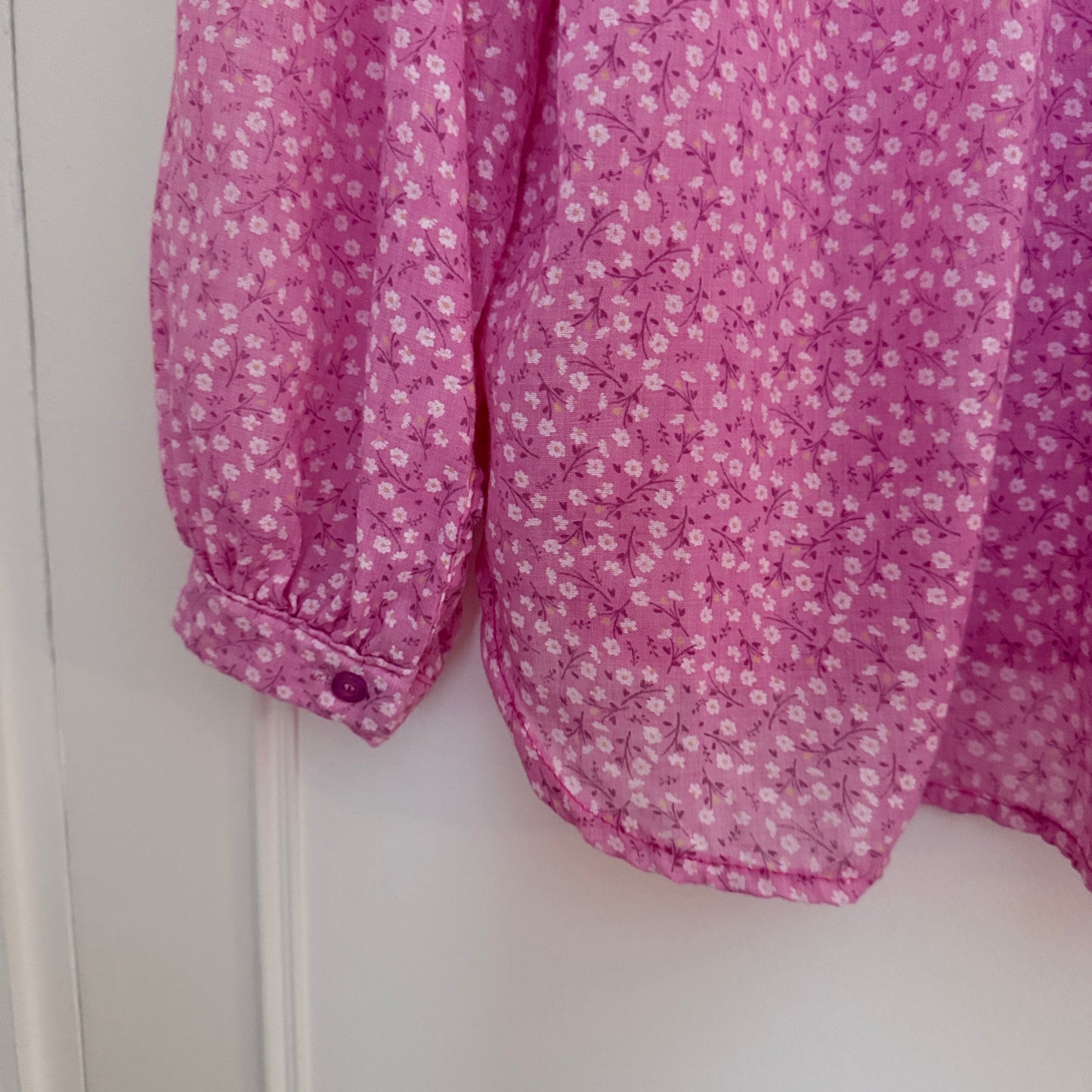 Chemise rose fleurie taille unique LOUNAE