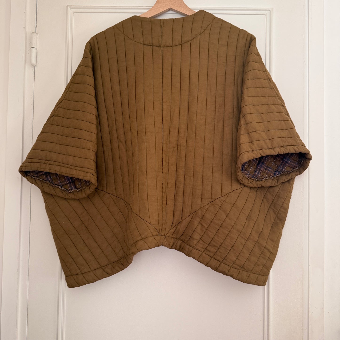 Veste kimono kaki coton LOUNAE