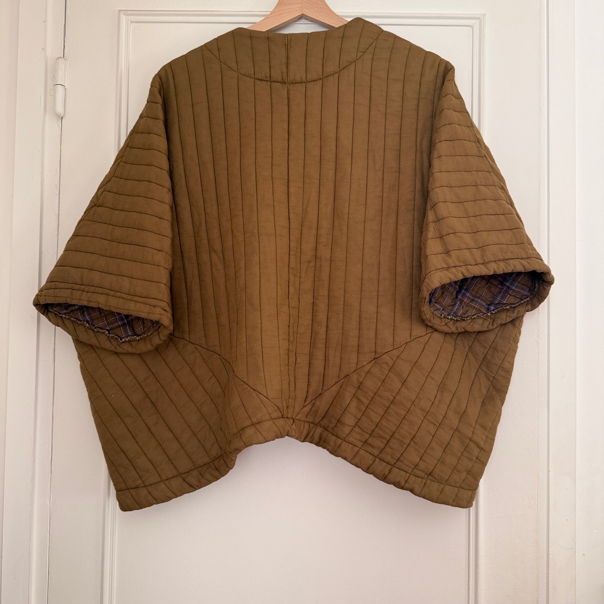 Veste kimono kaki coton LOUNAE