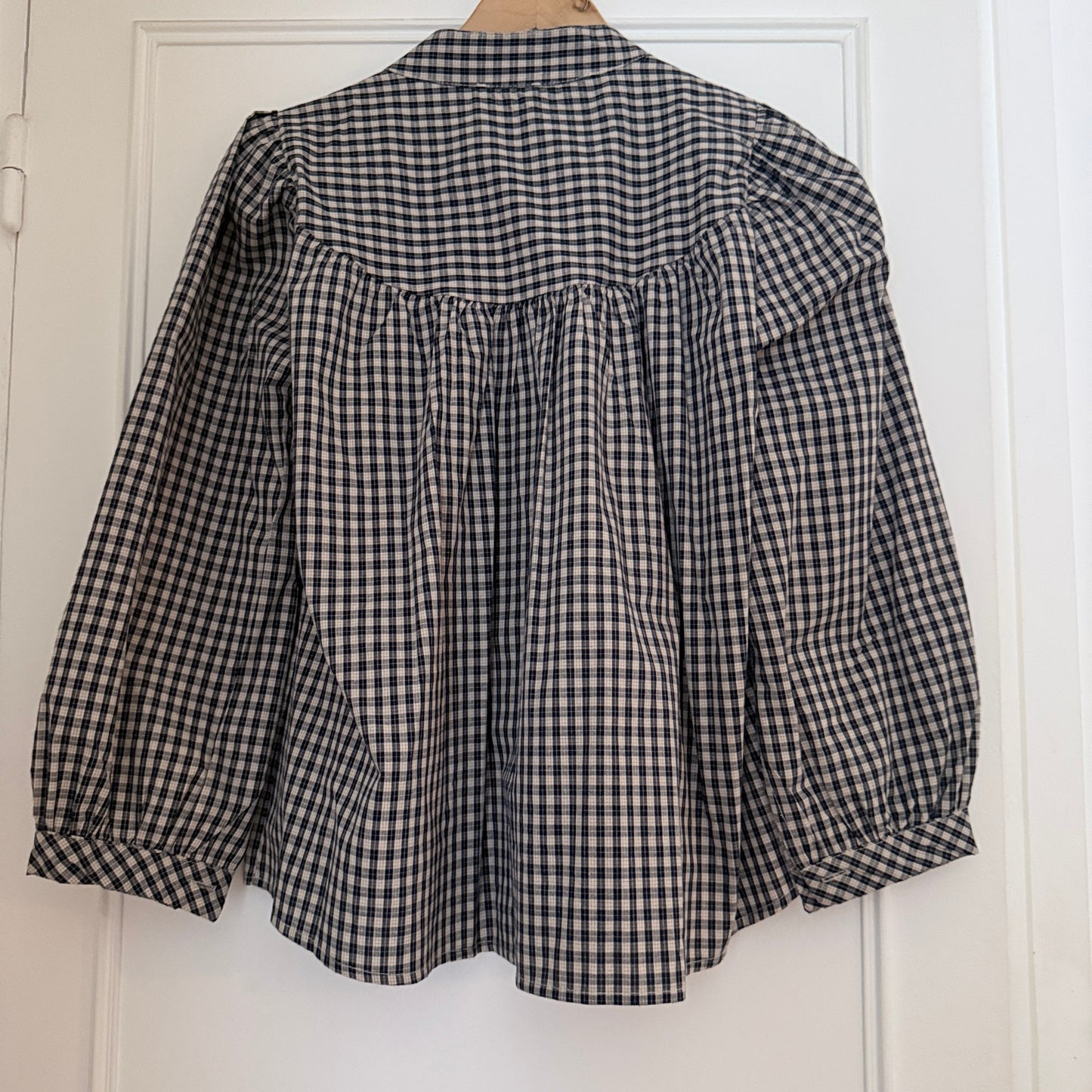 Chemise vichy bleue et blanche en coton taille unique LOUNAE