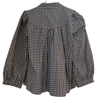 Chemise vichy bleue et blanche en coton taille unique LOUNAE