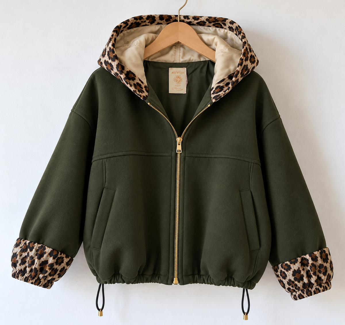Blouson Johanna Kaki Léopard LOUNAE