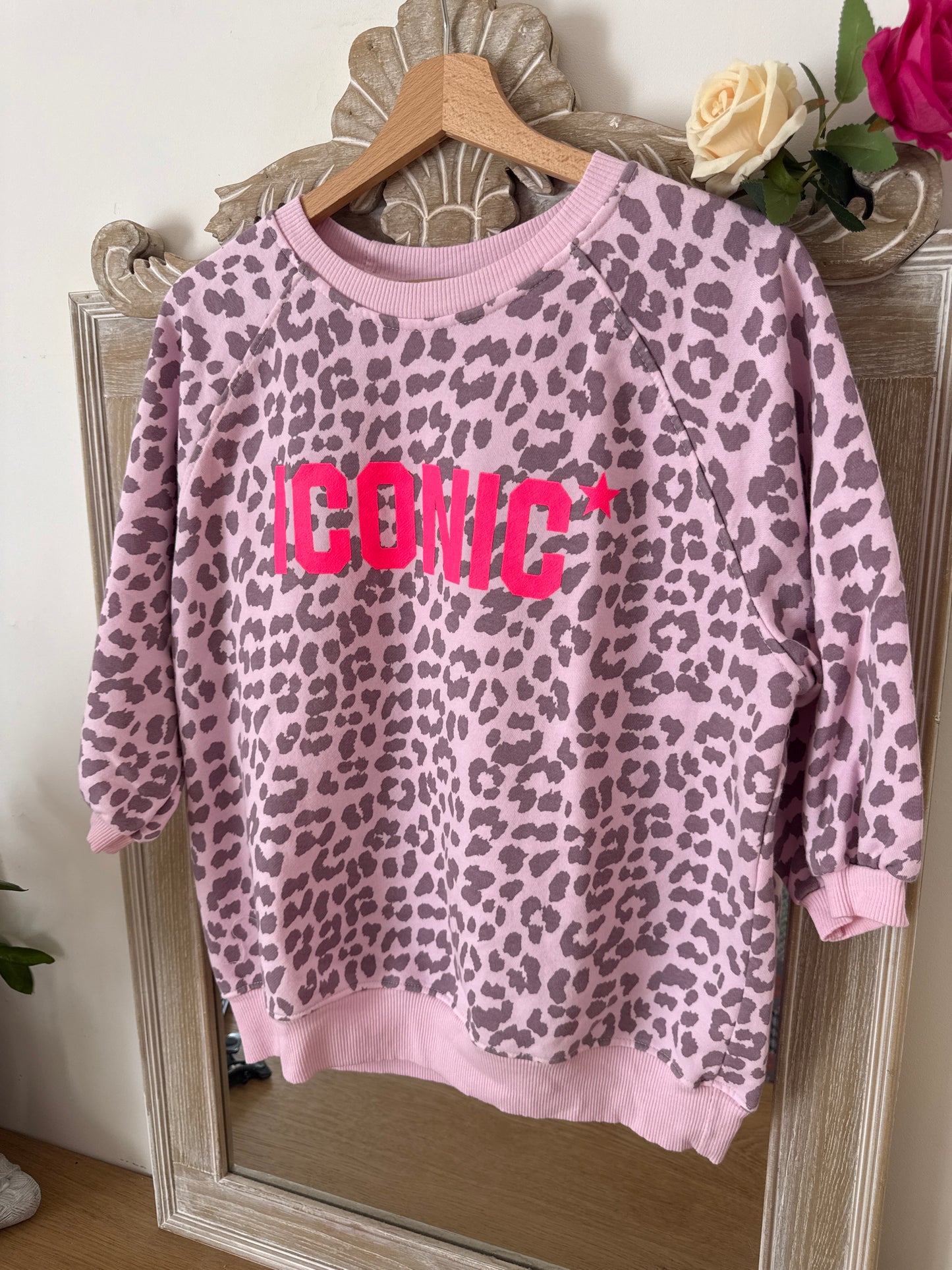 Sweat léopard rose clair ICONIC - April vintage