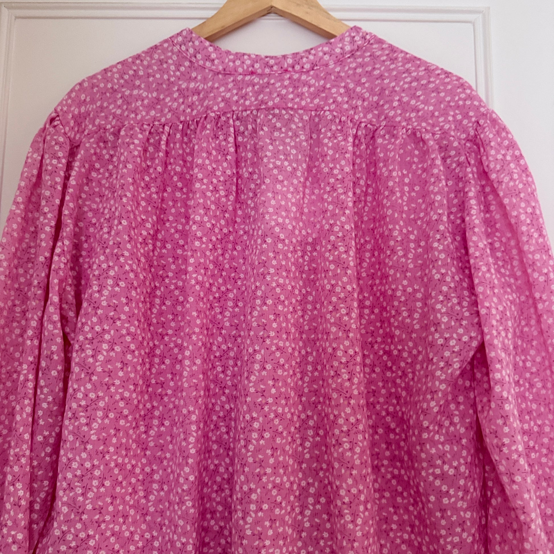 Chemise rose fleurie taille unique LOUNAE