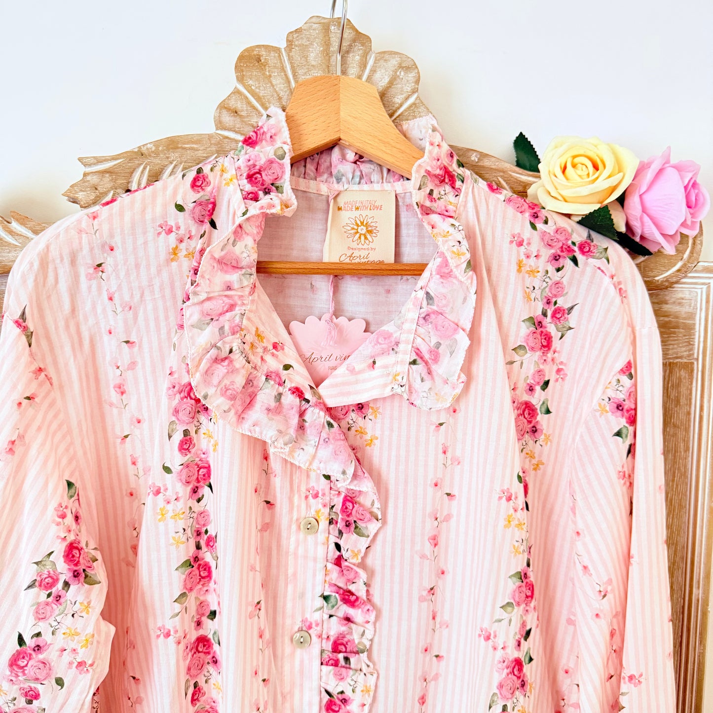 Pink floral shirt - April vintage