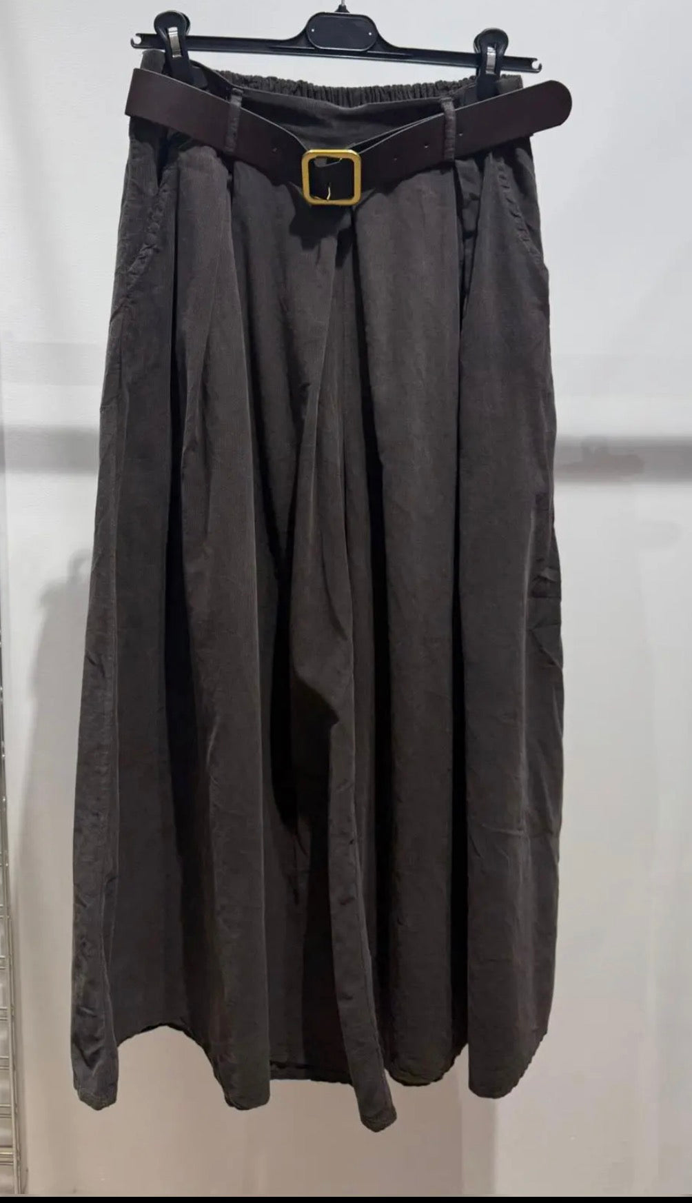 Pantalon Palazzo Chocolat velours LOUNAE