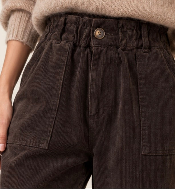 Pantalon Marron Velours Côtelé LOUNAE