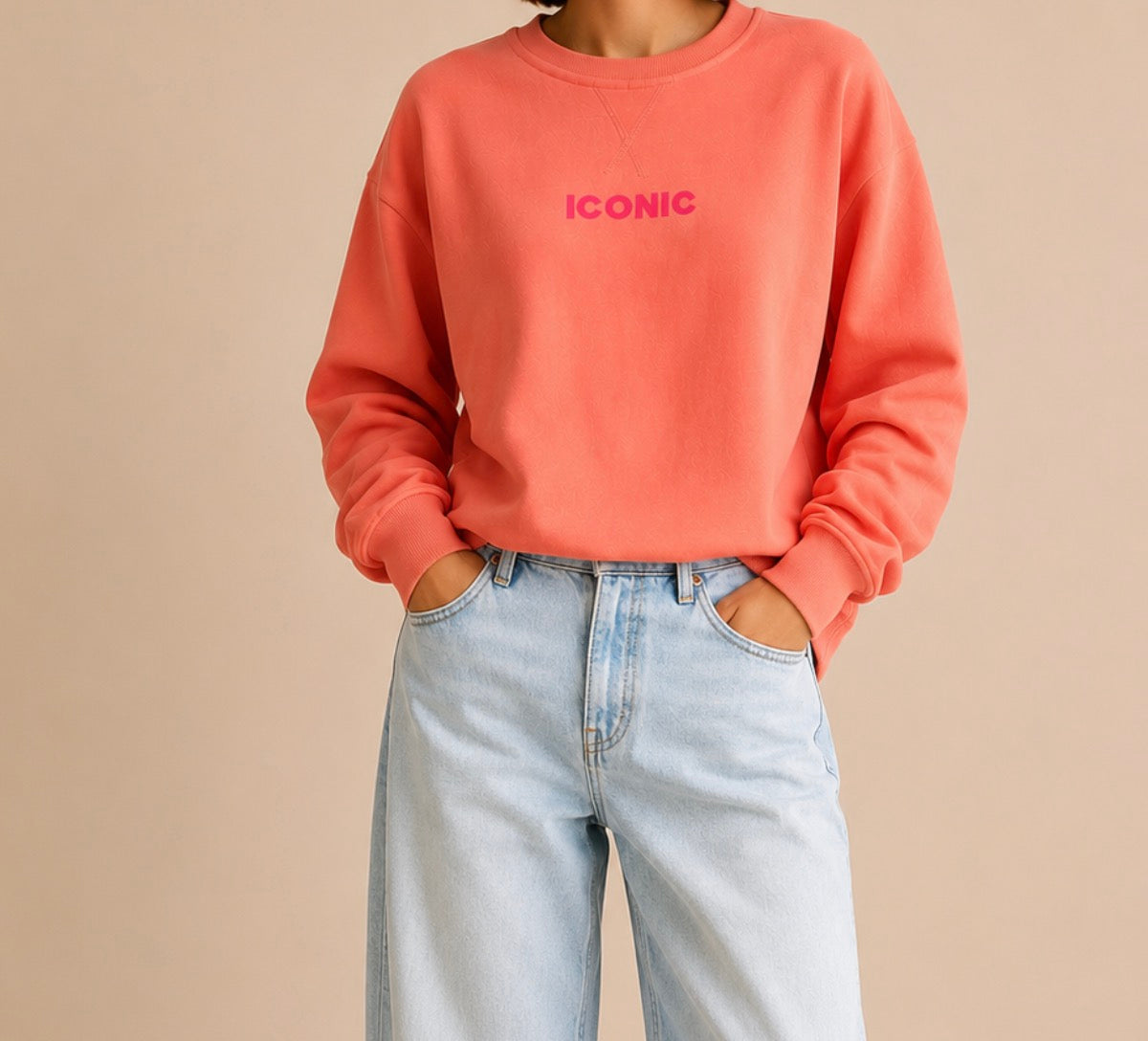 Sweat orange  manches longues ICONIC