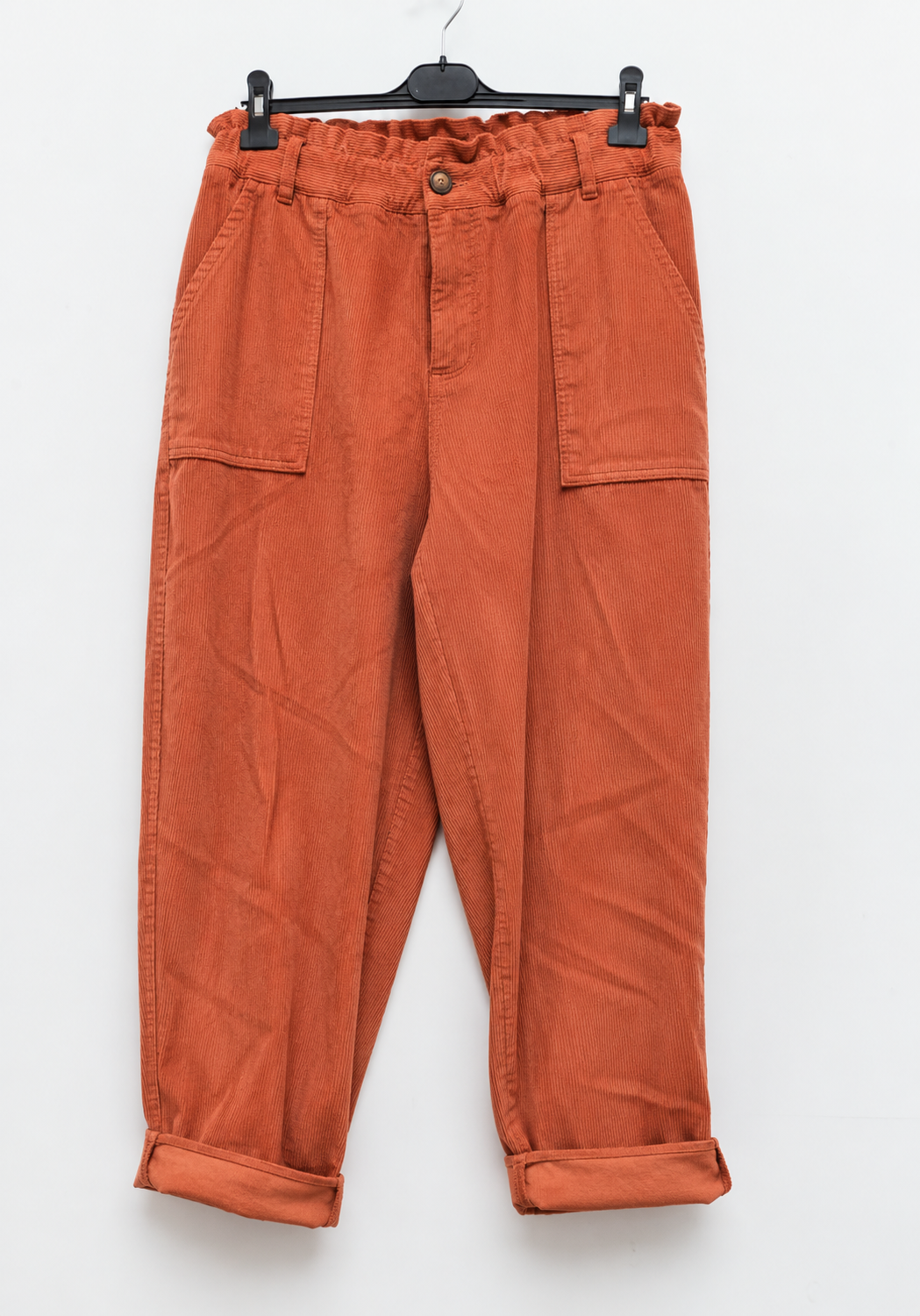 Pantalon Ample Rouille Velours Côtelé LOUNAE