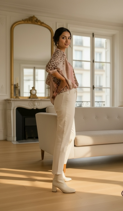 Chemise ample imprimés patchwork LOUNAE