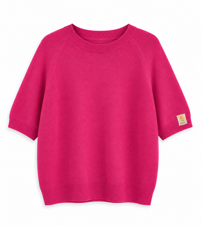 Pull rose LOUNAE, coupe fluide et manches raglan