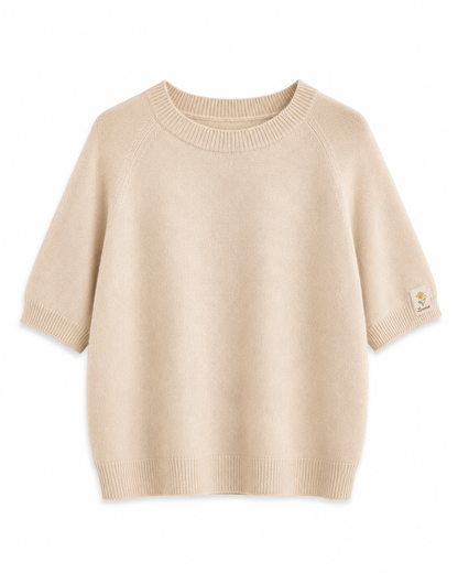Pull rose manches courtes LOUNAE, taille unique 36-44