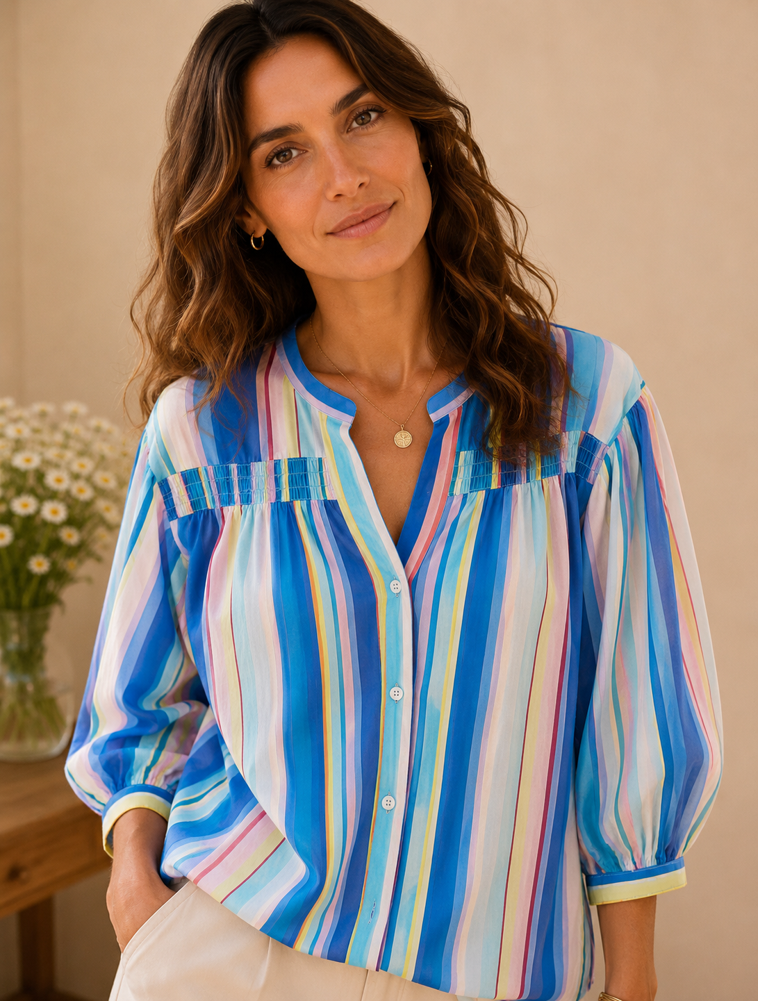 Blouse rayée multicolore LOUNAE
