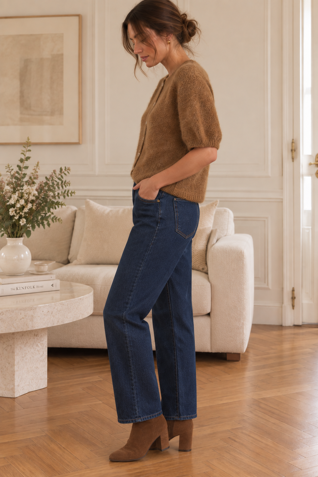 Cardigan manches courtes Camel LOUNAE