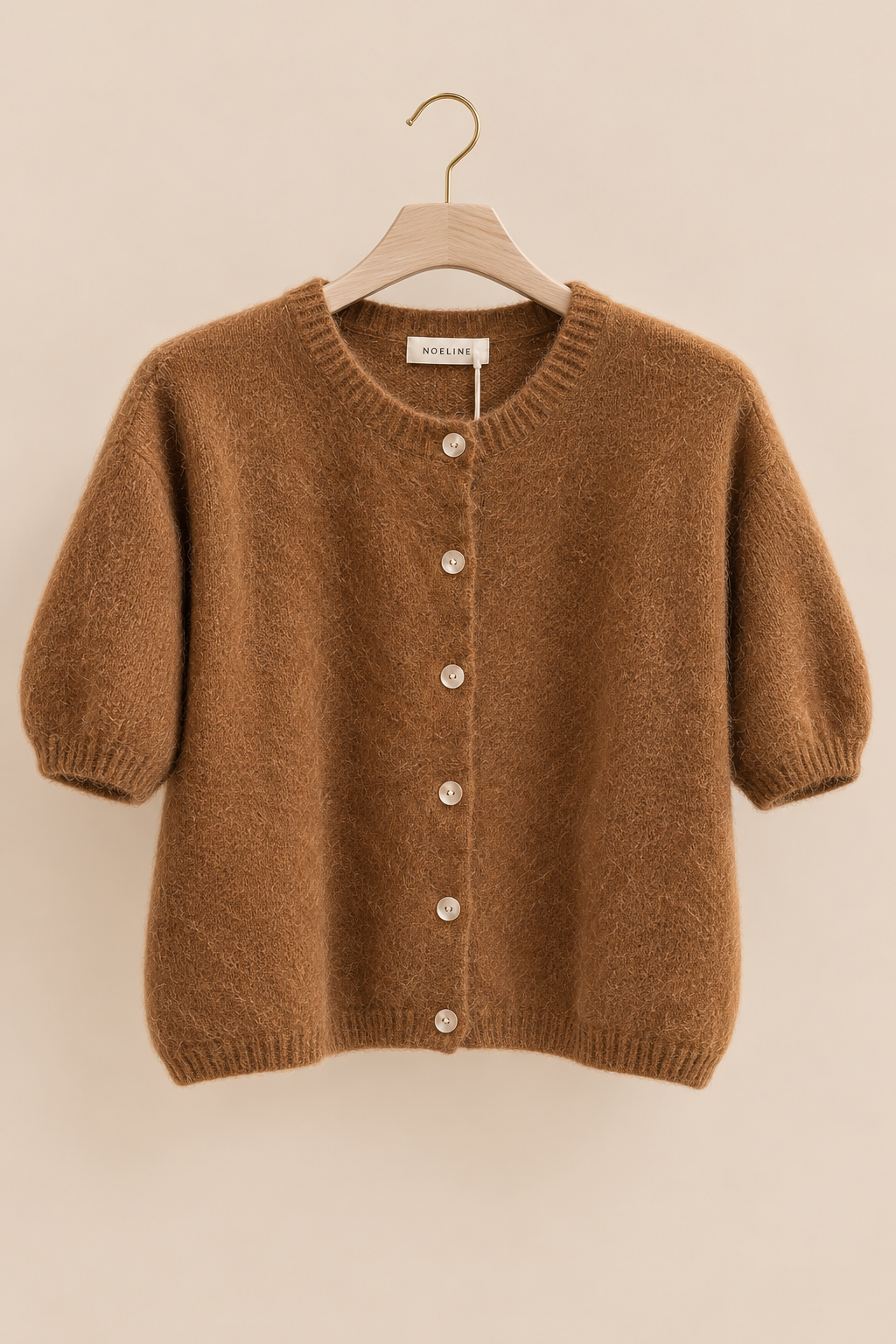 Cardigan manches courtes Camel LOUNAE