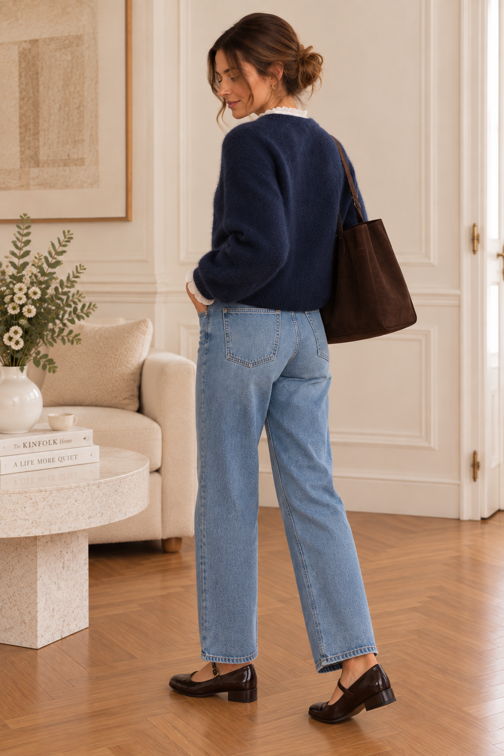 Cardigan manches longues bleu marine LOUNAE