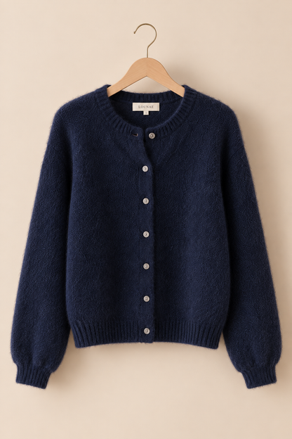 Cardigan manches longues bleu marine LOUNAE